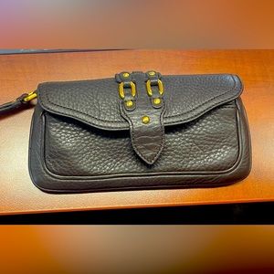 Cole Haan chocolate wristlet - used once!